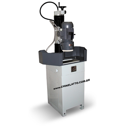 Sample Grinding Machine: A machine manufactured by us that is used to grind cast iron samples for analysis in a spectrometer.