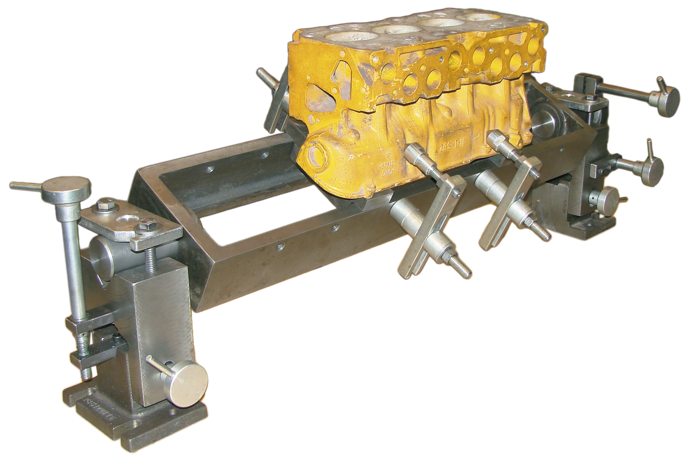 OPTIONAL - American-style device for V-blocks and cylinder heads