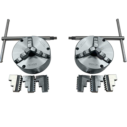 02 chucks Ø6" with jaws and keys